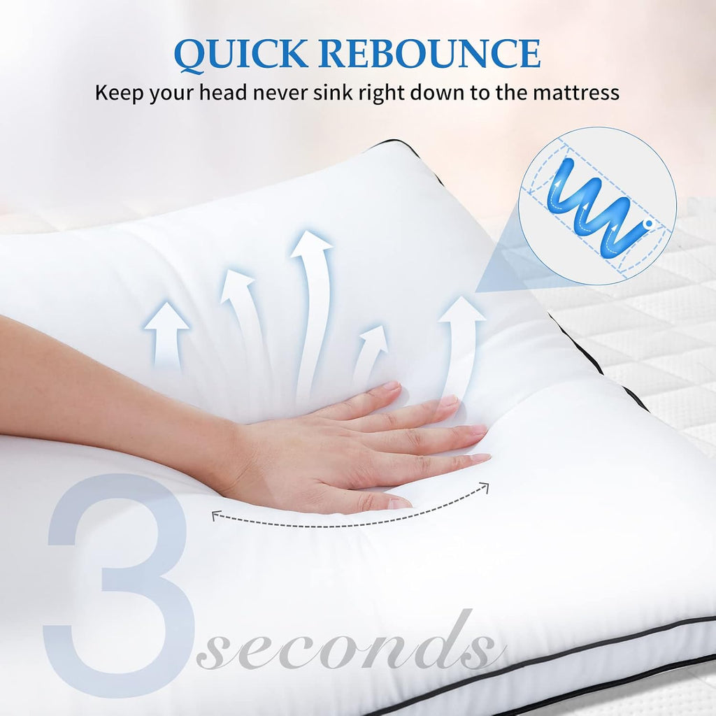 DolceLuna Pillows Queen Size Set of 2, Bed Pillows for Sleeping 2 Pack, Queen Pillows Down Alternative Hotel Luxury Pillow for Side and Bac…