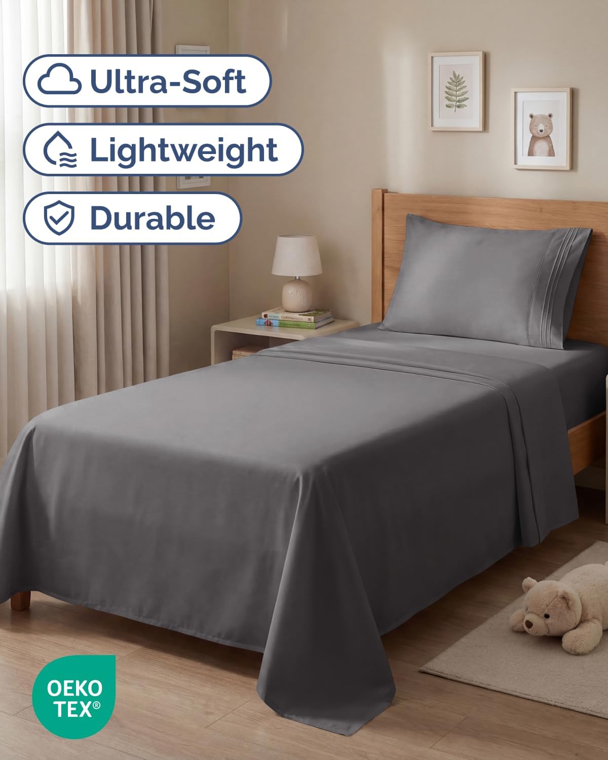 Twin Size 3 Piece Sheet Set - Comfy Breathable & Cooling Sheets - Hotel Luxury Bed Sheets for Women & Men - Deep Pockets, Easy-Fit, Extra…