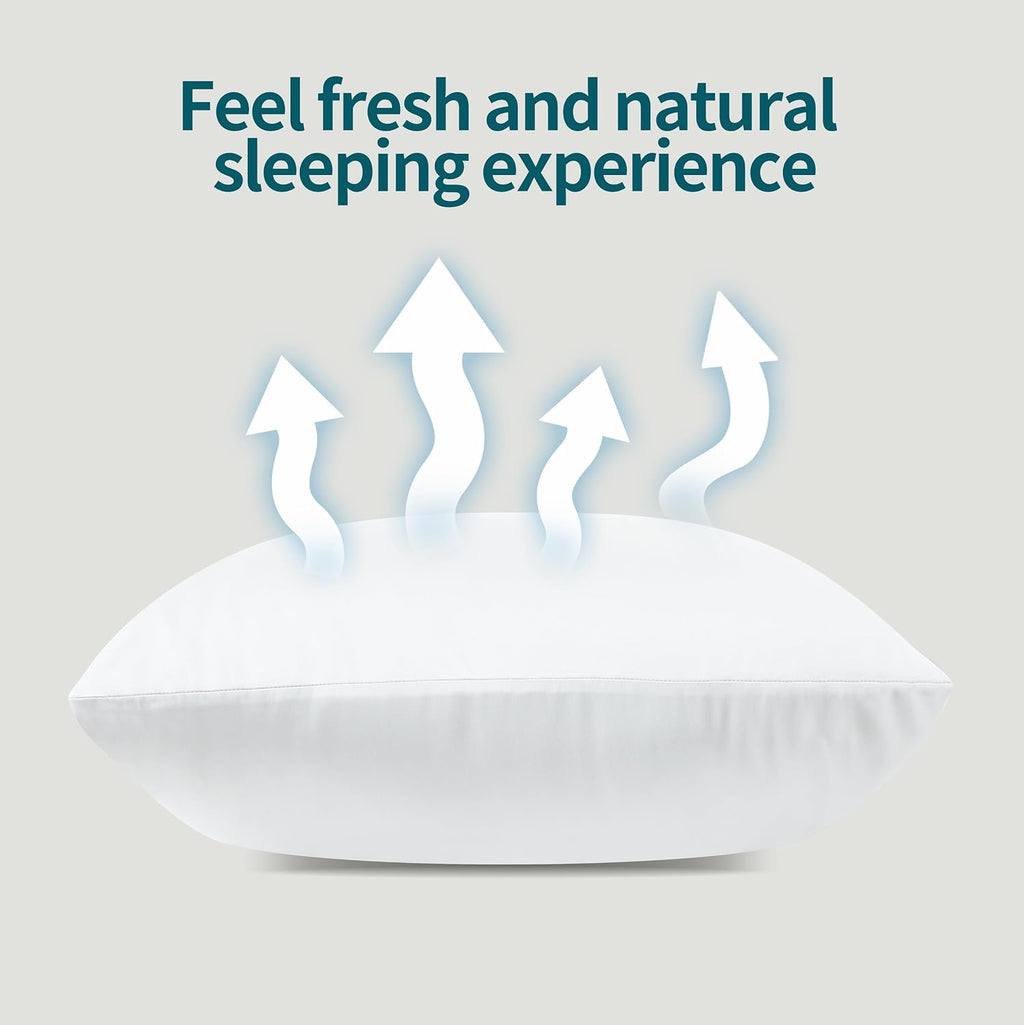4-Pack Bamboo Viscose Zippered Pillow Cases Queen Size, 400 Thread Count Cooling Pillow Protectors for Hot Sleepers, Luxurious Hotel…