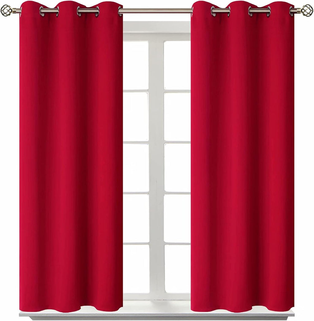 BGment Room Darkening Curtains 45 Inches Long - Grommet Thermal Insulated Drapes Window Treatment Curtains for Bedroom, 2 Panels, 38 x 45 I…