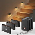 EZVALO 6 Pack Motion Sensor Night Lights with Charging Station, Sync LED Stair Lights Indoor, 1500mAh Rechargeable, Magnetic & Dimmable…