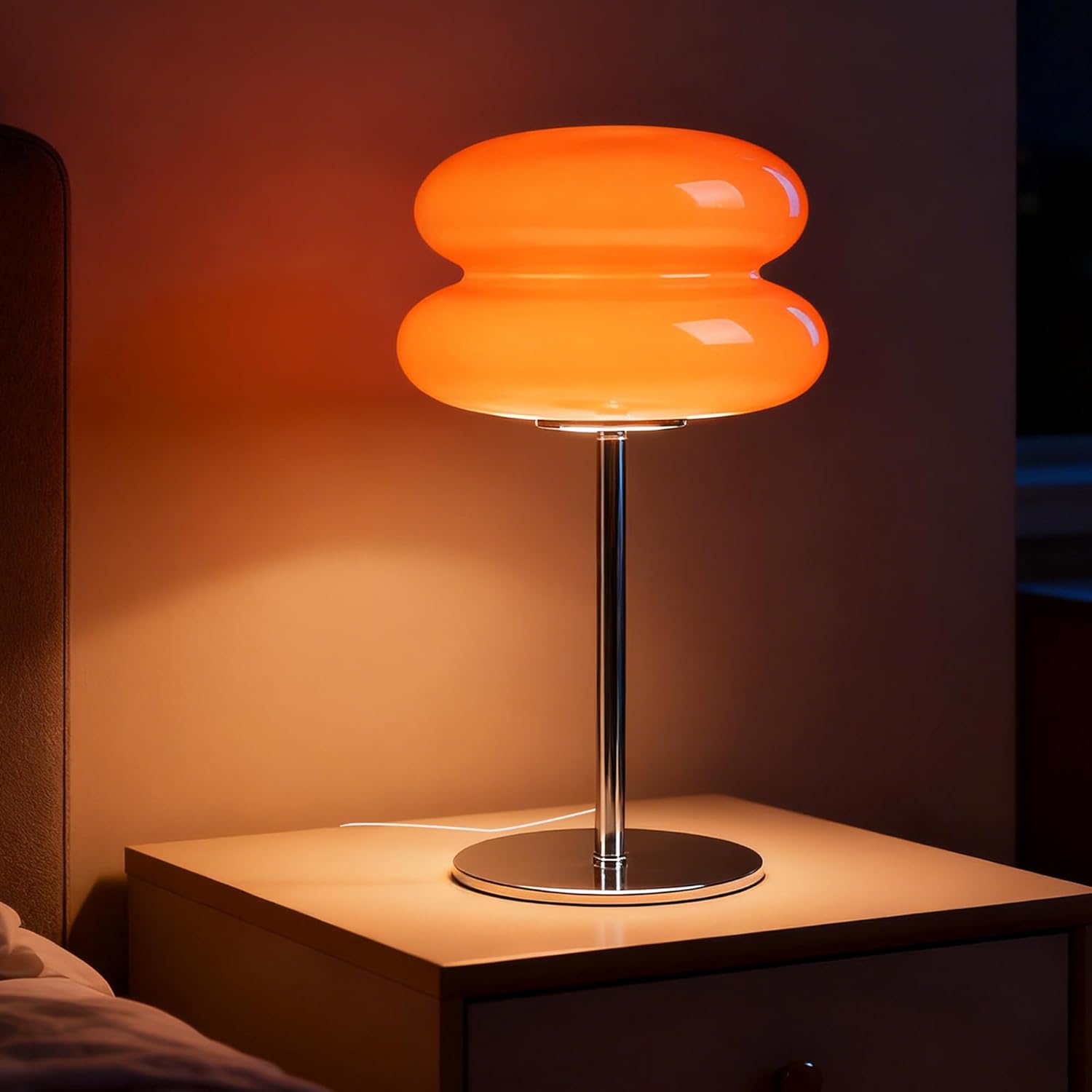 Bedroom Mushroom lamp, Medieval Modern Bedside Table lamp for Night Stands, Vintage dimmable Small Lamps, Cute Cool Desk Lamps Home Room…