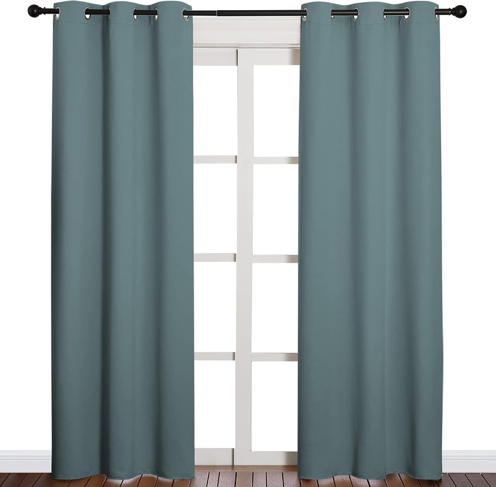 NICETOWN Modern Blackout Curtains Noise Reducing, Thermal Insulated and Privacy Room Darkening Drape Panels for Boy's Guest Room Door…