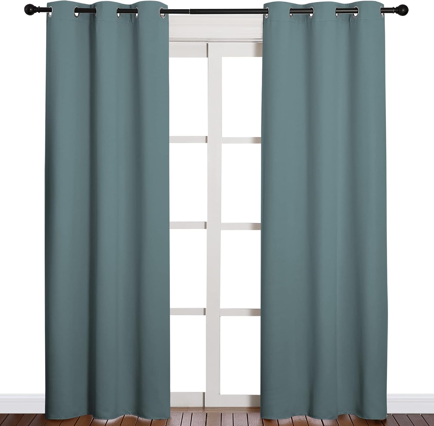 NICETOWN Modern Blackout Curtains Noise Reducing, Thermal Insulated and Privacy Room Darkening Drape Panels for Boy's Guest Room Door…