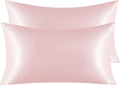 Ntbay 2 Pack Satin King Pillowcases for Hair and Skin, Luxurious and Silky Pillow Cases with Envelope Closure, 20x36 Inches, Light Pink 2 P…