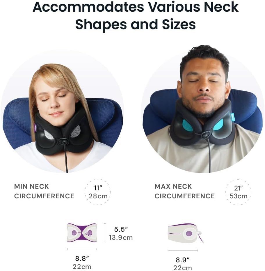 Cabeau Evolution X Deluxe - Best Travel Neck Pillow with Travel Bag (Diamond Black/White)