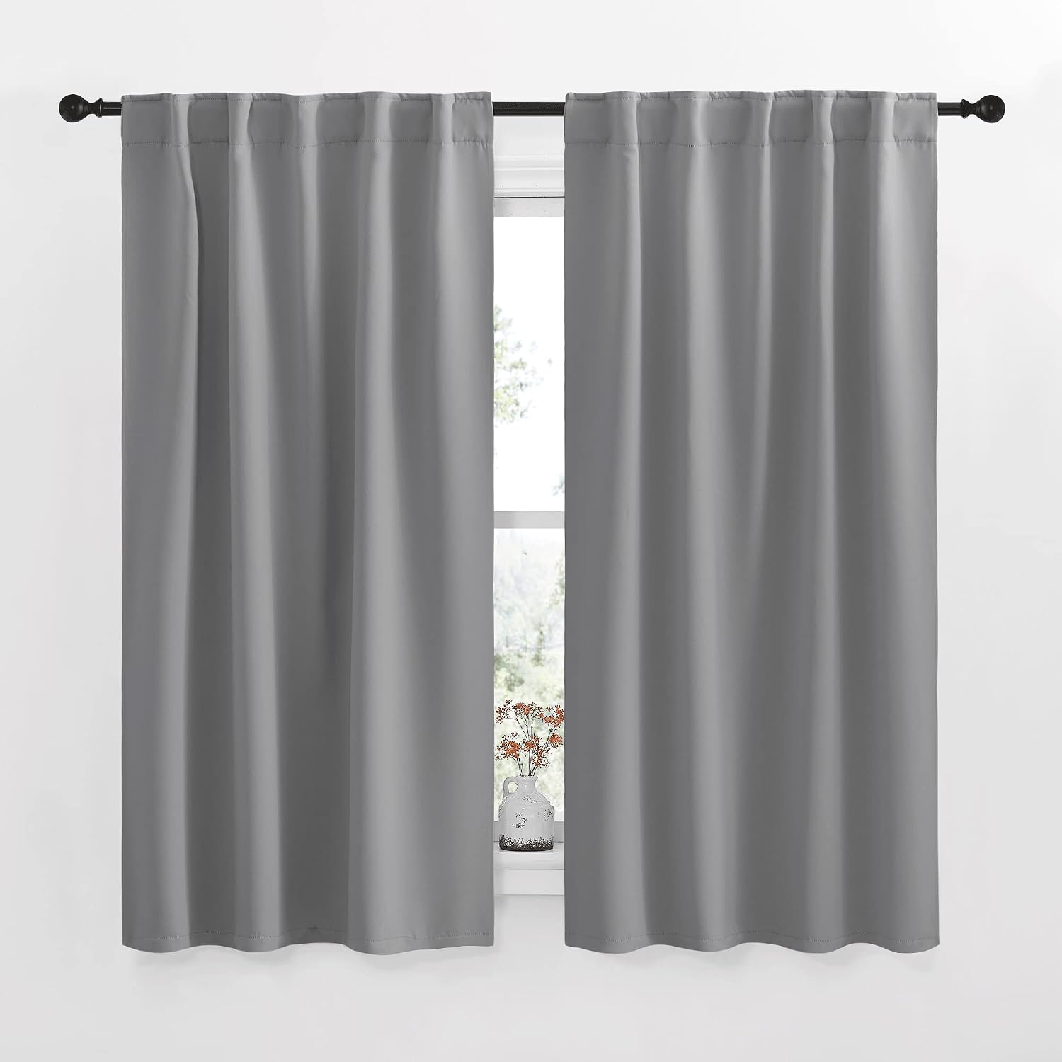 NICETOWN RV Curtains for Camper Windows - (Silver Grey Color) 34x54 Inch, 2 Panels Set, Thermal Insulated Room Darkening Blackout…
