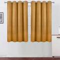 Lemomo Blackout Curtains 66 x 54 Inch Long Mustard Yellow Curtains Set of 2 Panels Room Darkening Curtains for Bedroom and Living Room 54 I…