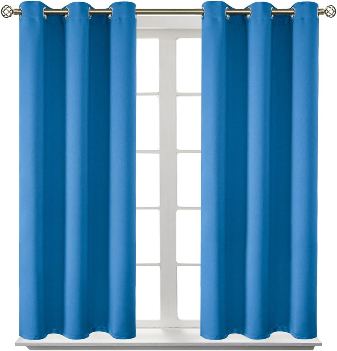 BGment Room Darkening Curtains 45 Inches Long - Grommet Thermal Insulated Drapes Window Treatment Curtains for Bedroom, 2 Panels, 38 x 45 I…
