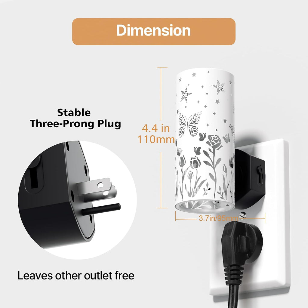 LED Night Lights Plug into Wall, 2-Pack 3000K Bright Plug in Nightlights, Dusk-to-Dawn, Dimmable 0-100LM, Auto-On/Off, Home Decor for…