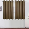 Lemomo Brown Thermal Blackout Curtains/52 x 45 Inch/Set of 2 Panels Room Darkening Curtains 45 Inch silver