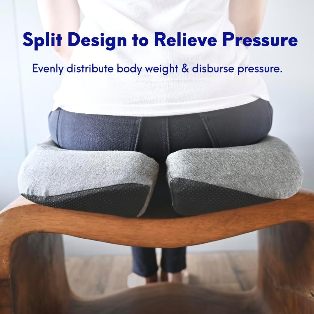 Cushionlab C CUSHION LAB Patented Pressure Relief Seat Cushion for Long Sitting Hours on Office/Home Chair, Car, Wheelchair - Extra-Dense M…