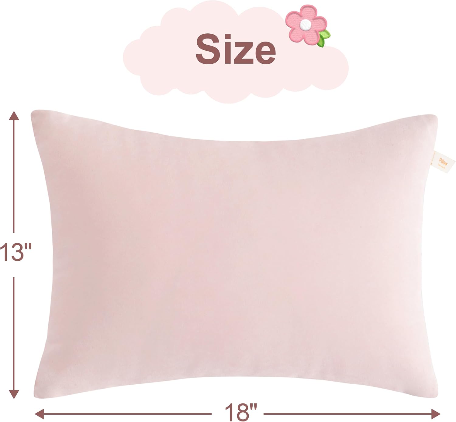 BEDSUM Toddler Pillows, 13x18 Ultra Soft Microfiber Travel Pillow for Sleeping - Small Pillows for Kids Daycare, Flight and Neck Support…