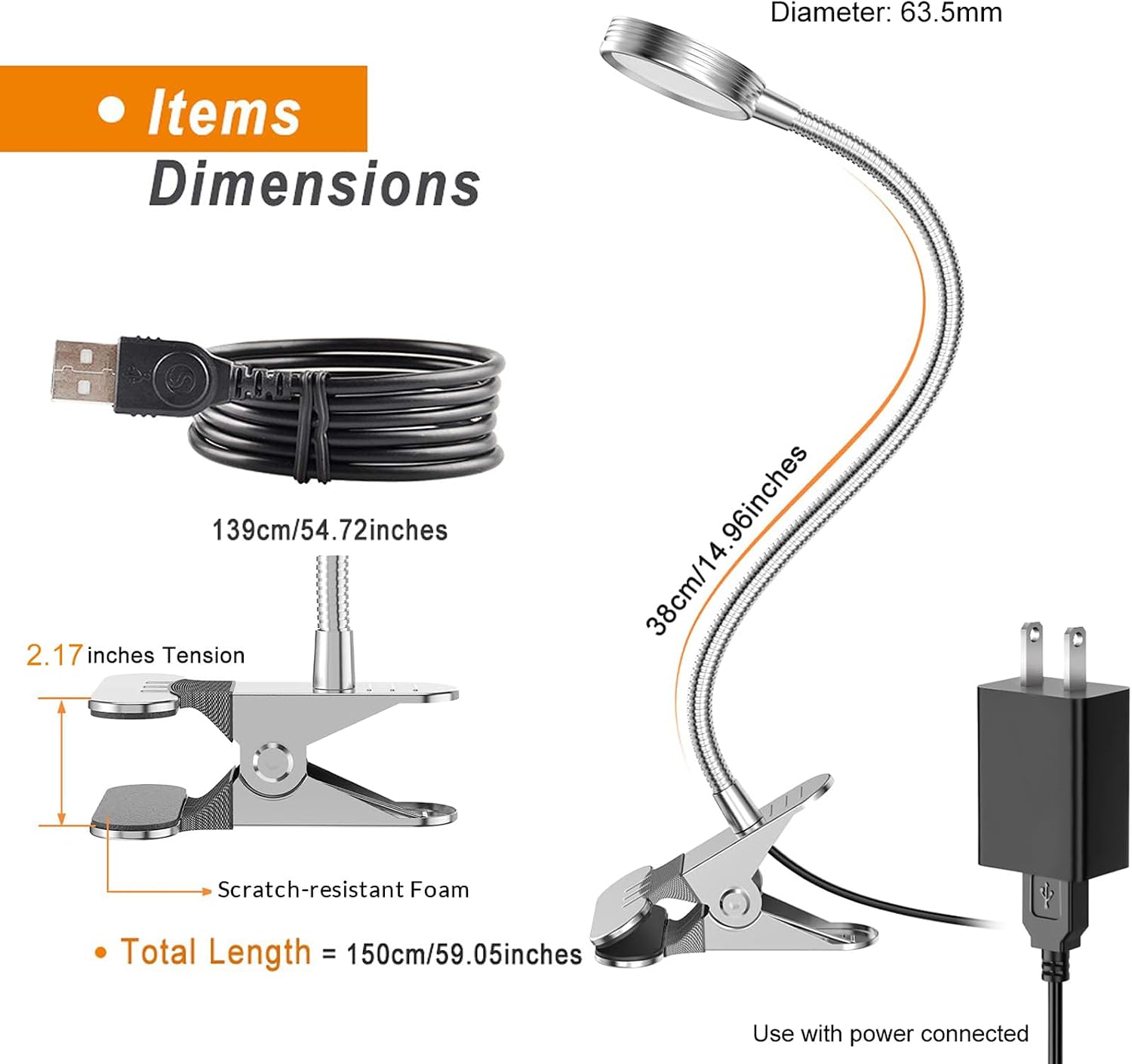 LEPOWER Clip on Light/Reading Light/Book Lights/Desk Lamp Color Changeable/Night Lights Clip on for Desk, Bed Headboard and Computers…