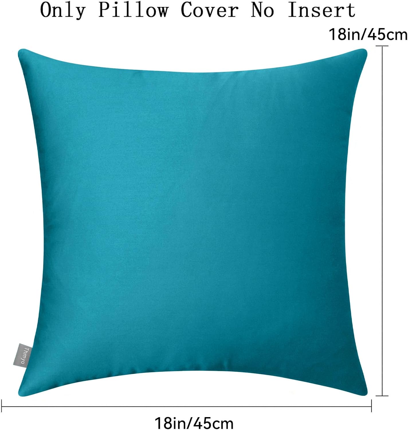 Thmyo 4-Pack 100% Cotton Comfortable Solid Decorative Throw Pillow Case, Thmyo Square Cushion Cover Pillowcase Sublimation Blank Pillow Cove…