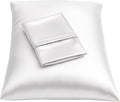 BLISSFORD Luxury Satin Pillowcase for Hair – Queen Satin Pillowcase with Zipper, White (1 per Pack)