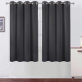 Lemomo Dark Grey Blackout Curtains 52 x 63 Inch Length/Set of 2 Curtain Panels/Thermal Insulated Room Darkening Curtains for Bedroom and Li…
