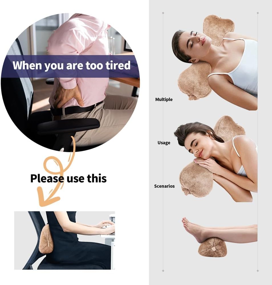 Vcomsoft Head Recliner Pillow Adjustable Cotton Headrest Pillows for Recliner Chairs, Neck Support Pillow for Travel Home Sofa Armchair wit…