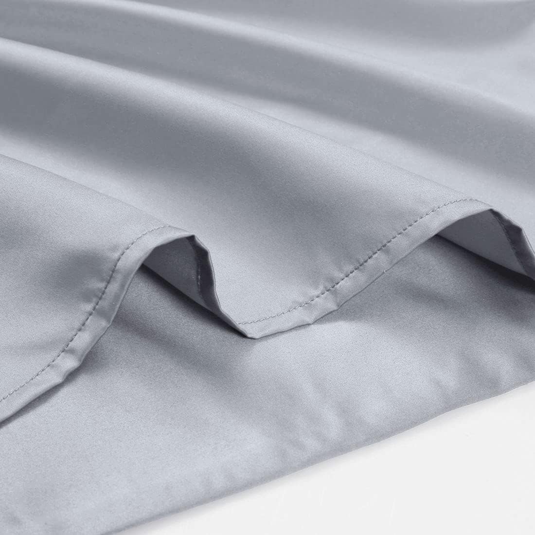 uxcell Body Pillow Cover, 20x48 Inch Silver Silky Satin Body Pillowcases for Hair and Skin, Soft Cooling Smooth Pillow Case with Envelope…
