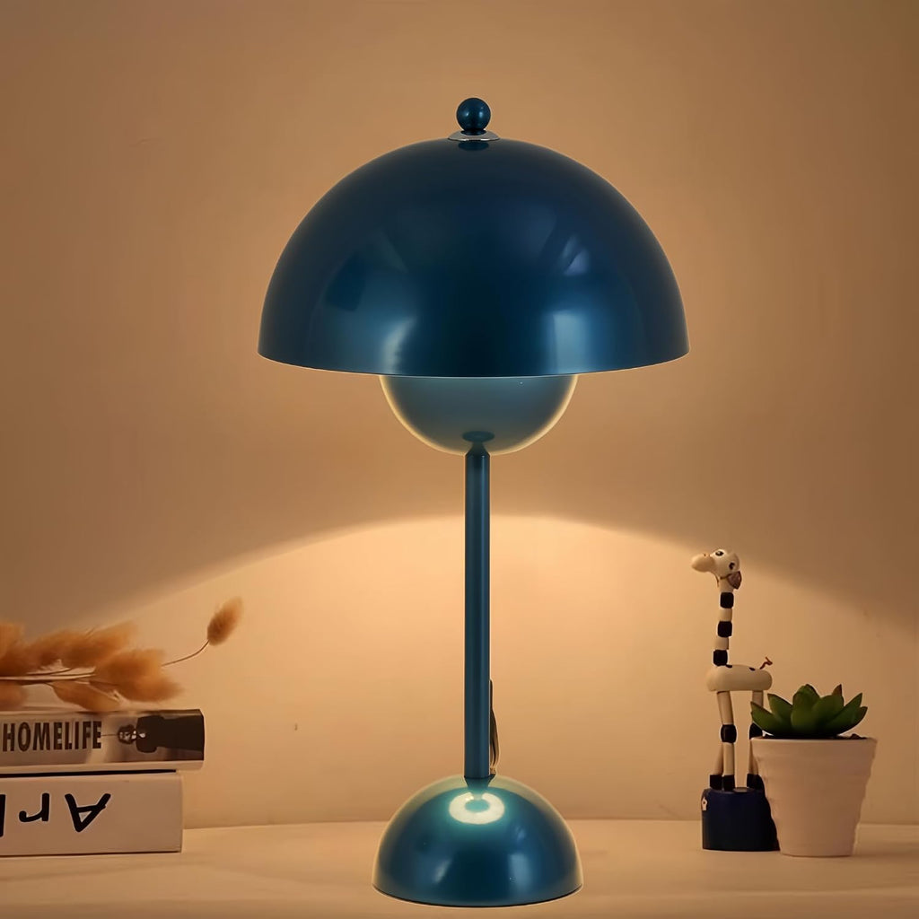 COSYLUX Modern Small Table Lamp for Bedroom, Cute Dome Shade Reflecting Light Reading Lamp for Living Room, Kid's Room, Study, Office…