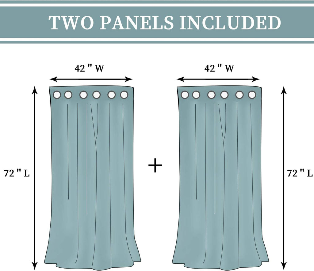 BGment Thermal Insulated 100% Blackout Curtains for Bedroom with Black Liner, Double Layer Full Room Darkening Noise Reducing Grommet Curta…