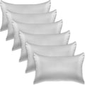 Elegantcomfort Elegant Comfort 6-Pack Cooling Viscose Satin Pillowcase Set with Hidden Zipper Closure, Silky Smooth for Hair and fabric…