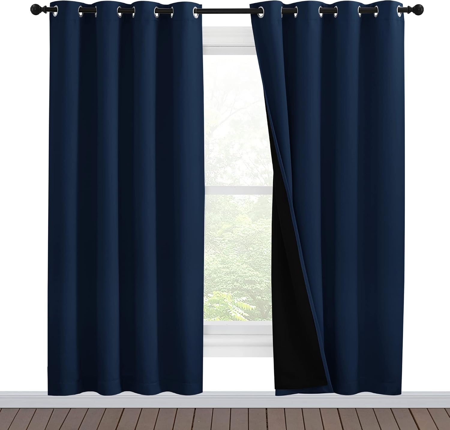 Nicetown Full Shade Curtain Panels, Pair of Energy Smart & Noise Blocking Out Blackout Drapes for Apartment Window, Thermal Insulated Guest…