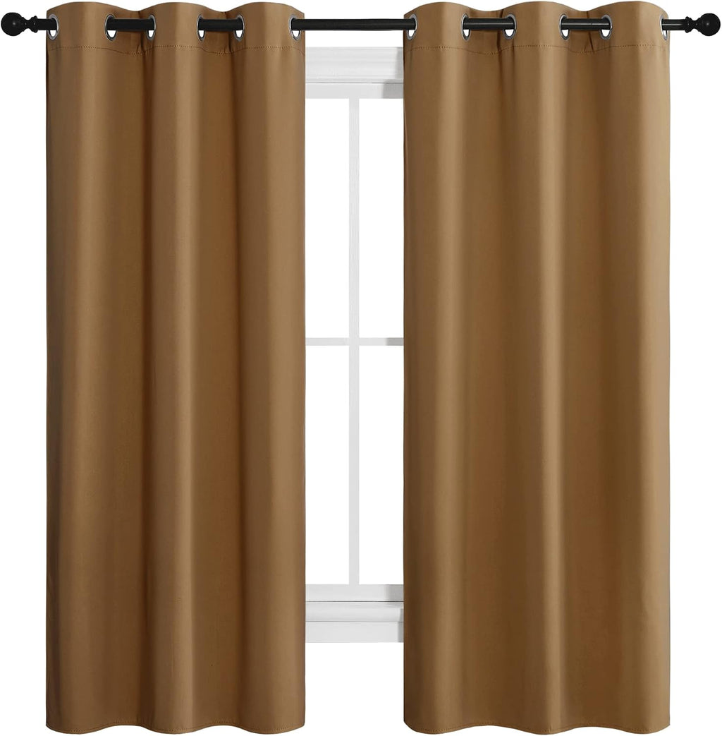 NICETOWN Sleek Blackout Curtains 68 inches Length for Small Windows, Noise Reducing and Block Draft Panels for Door Doorway Laundry…