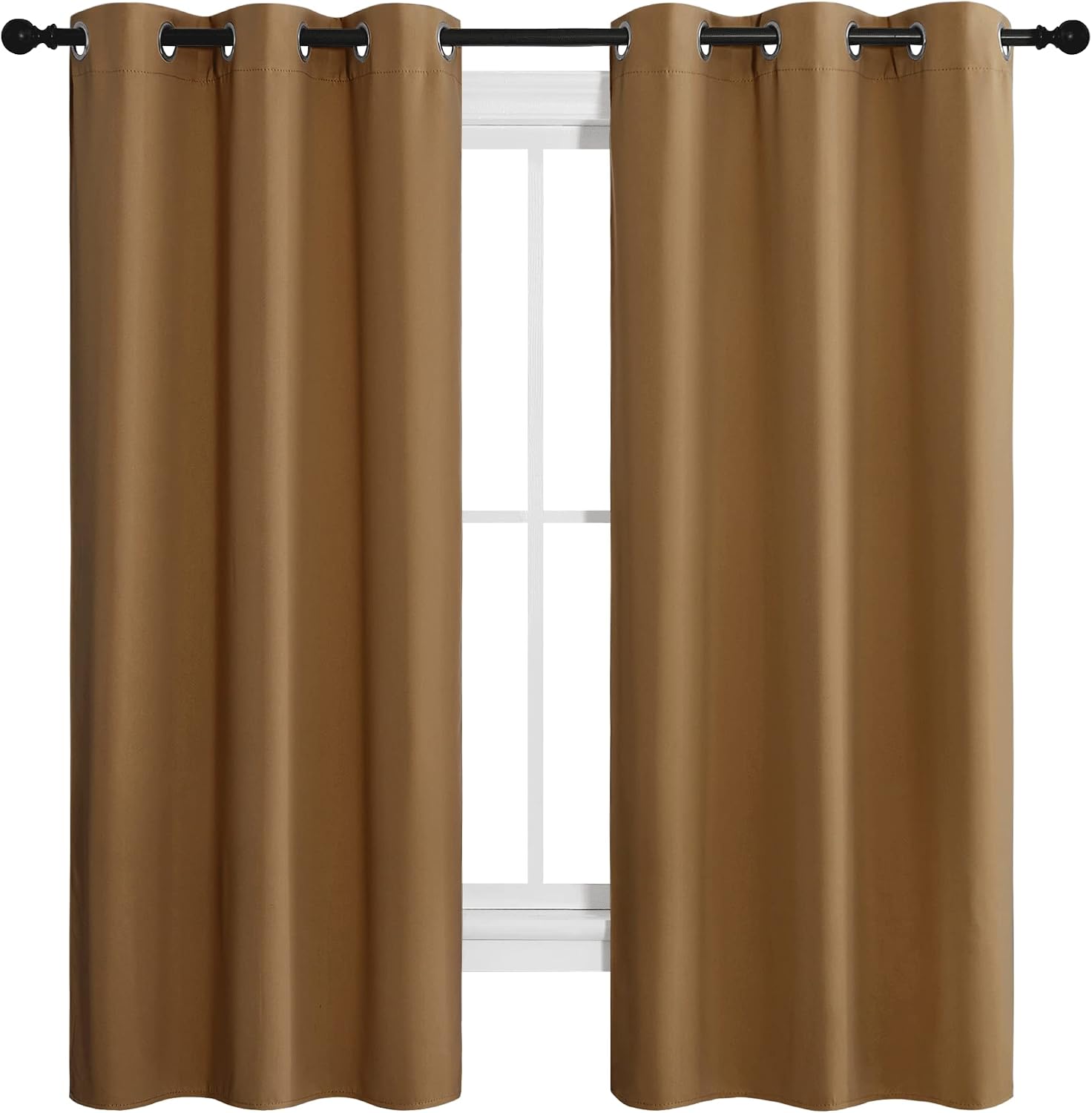 NICETOWN Sleek Blackout Curtains 68 inches Length for Small Windows, Noise Reducing and Block Draft Panels for Door Doorway Laundry…