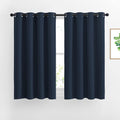 Nicetown Blackout Curtain Panels Grommet - All Season Eyelet Top Blackout Draperies for Bedroom/Living Room/Glass Door, Navy, 1 Pair of 52…