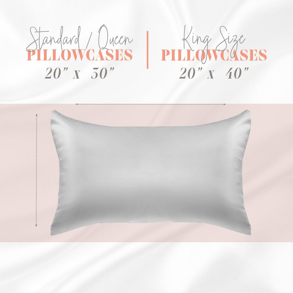 Elegantcomfort Elegant Comfort Silky and Luxurious 2-Piece Satin Pillowcase Set for Healthier Skin and Hair, Hidden Zipper Closure and Beau…