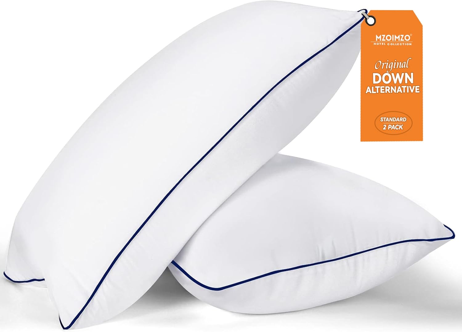 MZOIMZO Bed Pillows for Sleeping- Standard Size, Set of 2, Cooling Hotel Quality with Premium Soft Down Alternative Fill for Back…