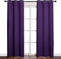 NICETOWN Triple Weave Home Decoration Thermal Insulated Solid Ring Top Blackout Curtains/Drapes for Bedroom(Set of 2, 42 x 84 Inch, Royal…