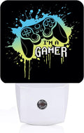 I'm A Gamer Night Light, Plug Into Wall with Dusk to Dawn Light Sensors, Warm Nightlights for Bedroom, Bathroom, Hallway, Kitchen, Gifts…