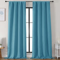 Simplebrand Ava Turquoise Blackout Curtains for Bedroom 96 Inches Long 2 Panels, Solid Thermal Insulated, Energy Saving Nursery Window Trea…