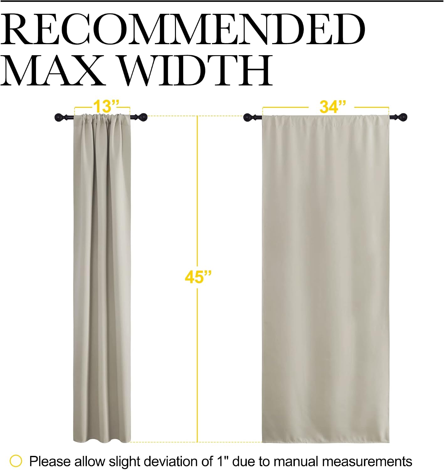 Nicetown Blackout Curtains for Living Curtains, Room Darkening Window Curtain Panels, easy maintenance Solid Thermal Insulated…