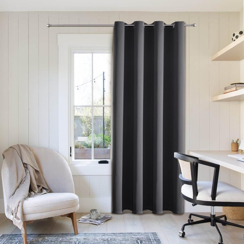 ChrisDowa Custom Blackout Door Curtain for Bedroom and Living Room. Thermal Insulated Room Darkening Curtain 1 Panel (Custom Size and Color…