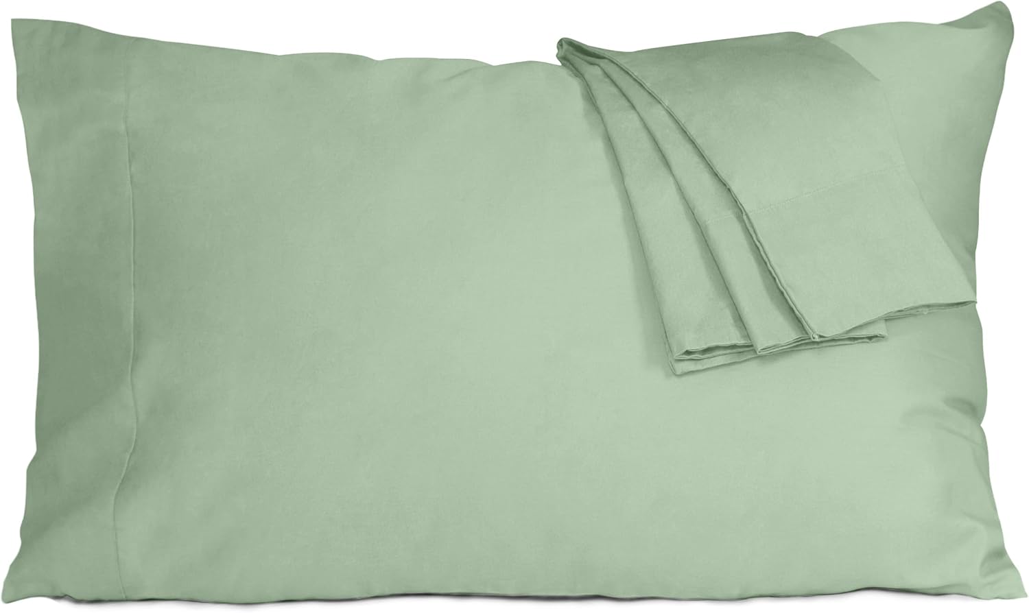 Homtec Pillow Cases, King Size Cotton Percale Weave Pillowcases, Pre-Shrunk Breathable and Hypoallergenic Pillowcases, Set of 2 (2 Piece Ki…