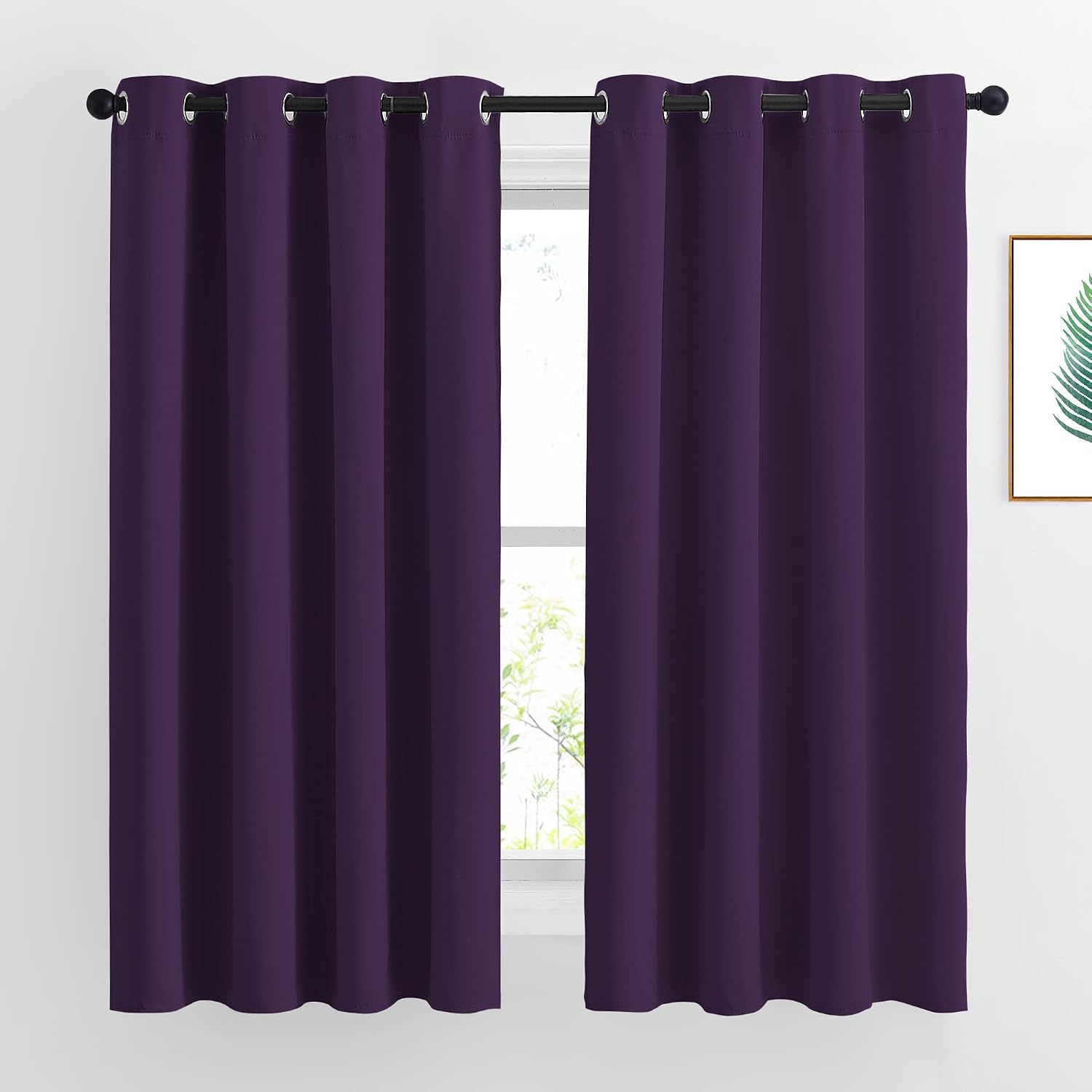 Nicetown Insulated Curtains Blackout Draperies - Window Treatment Blackout Curtains/Drapes for Bedroom/Living Room Window (63 inches Long,…