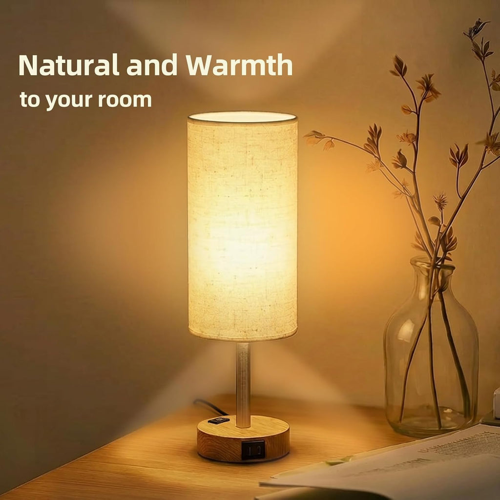 Fitfull 2-Pack Table Lamps, High-Sensitivity Touch, 3-Level Dimmable Bedside Lamp with AC Outlet | USB | and USB-C, Ideal Nightstand…