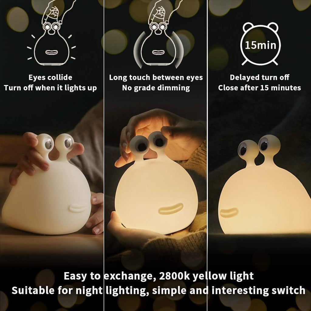 MUID Original Authentic Slug Night Light, Nursery Squishy Lamp, Silicone Light for Classroom, Cute Animal Bedside Lamp for Baby Kids…