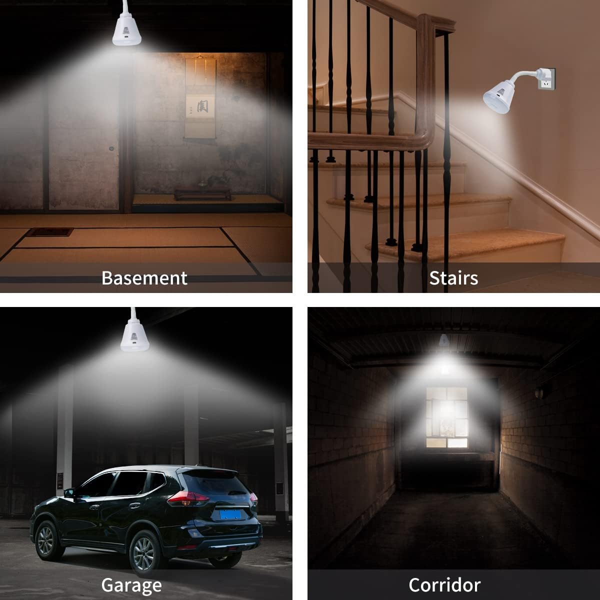 Plug in Motion Sensor Night Light, LED Infrared Sensor Light 6W Light AC 85-265V PIR Infrared Sensor Motion Detector Light Bulb Lamp…