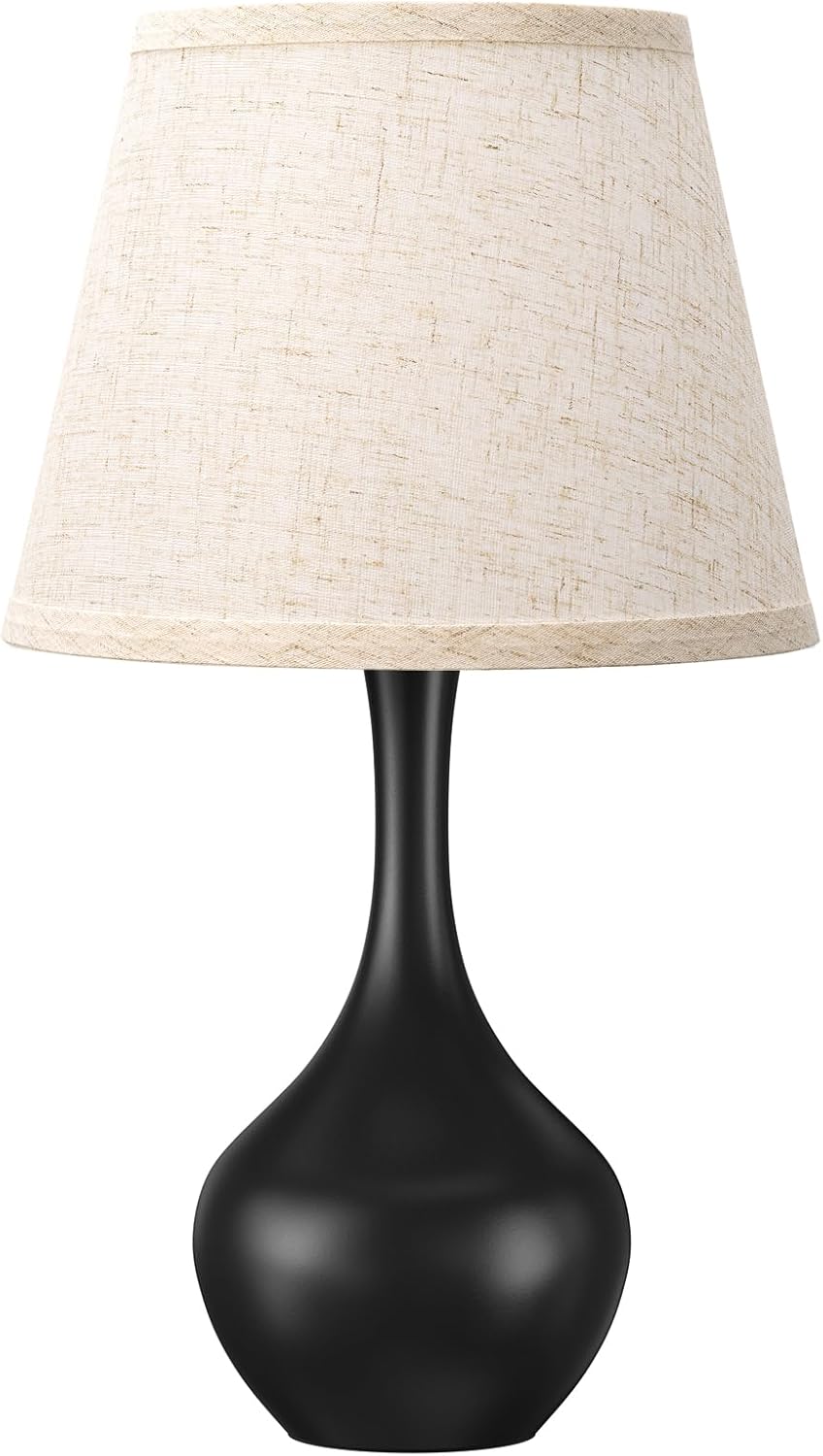 Seealle 16.1" Touch Table Lamps for Nightstand, 3-Way Dimmable Small Bedroom Lamps for Night Stands, Black Bedside Lamps for Living Room…