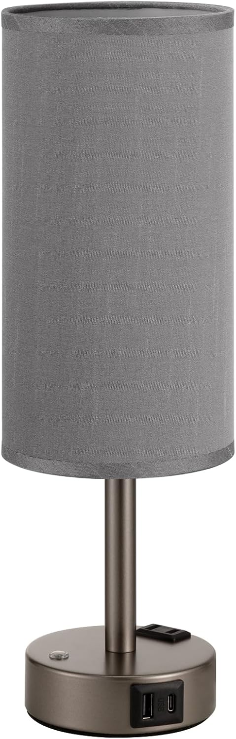 Aooshine Touch Bedside Table Lamp with Memory - Stepless Dimmable Lamp for Bedroom, Small Nightstand Lamp with Dual USB Charging Ports and…