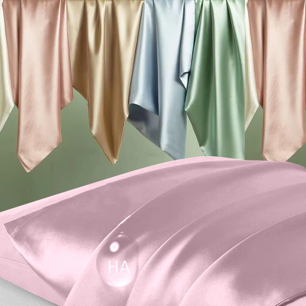 Home Silk Pillowcase for Hair and Skin, Mulberry Silk Pillow Cases Queen Size, Soft Anti Acne Cooling Sleep Both Sides Natural Silk Satin P…