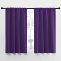 NICETOWN Blackout Purple Curtains for Living Room - Thermal Insulated Solid Rod Pocket Blinds for Bedroom Decor (Royal Purple, Set of 2…