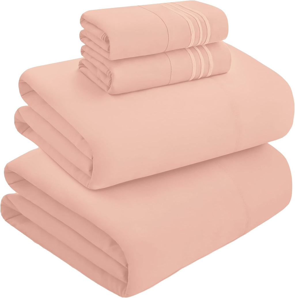 MocassiLuxuryBedding Mocassi Full Size 4-Piece Bed Sheet Set - 1800 Hotel Quality Microfiber 18-24 Inches Extra Deep Pocket Fitted Sheet- L…