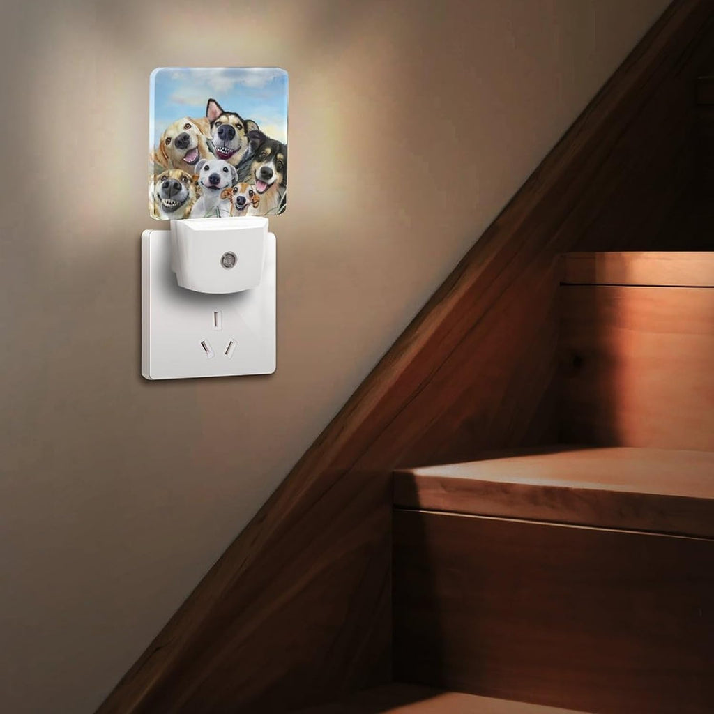 YKJAHSD Cute Dog Night Light, Plug into Wall Decor Nightlights for Bedroom, Bathroom, Hallway, Kitchen, with Dusk to Dawn Light Auto…