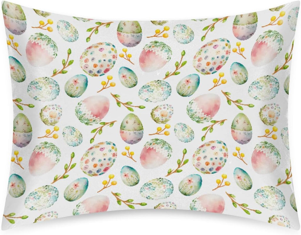 Colorful Easter Eggs Satin Pillowcase for Hair and Skin Soft Silk Pillow Cases with Envelope Closure Cooling Pillow Case Slip 15.99…