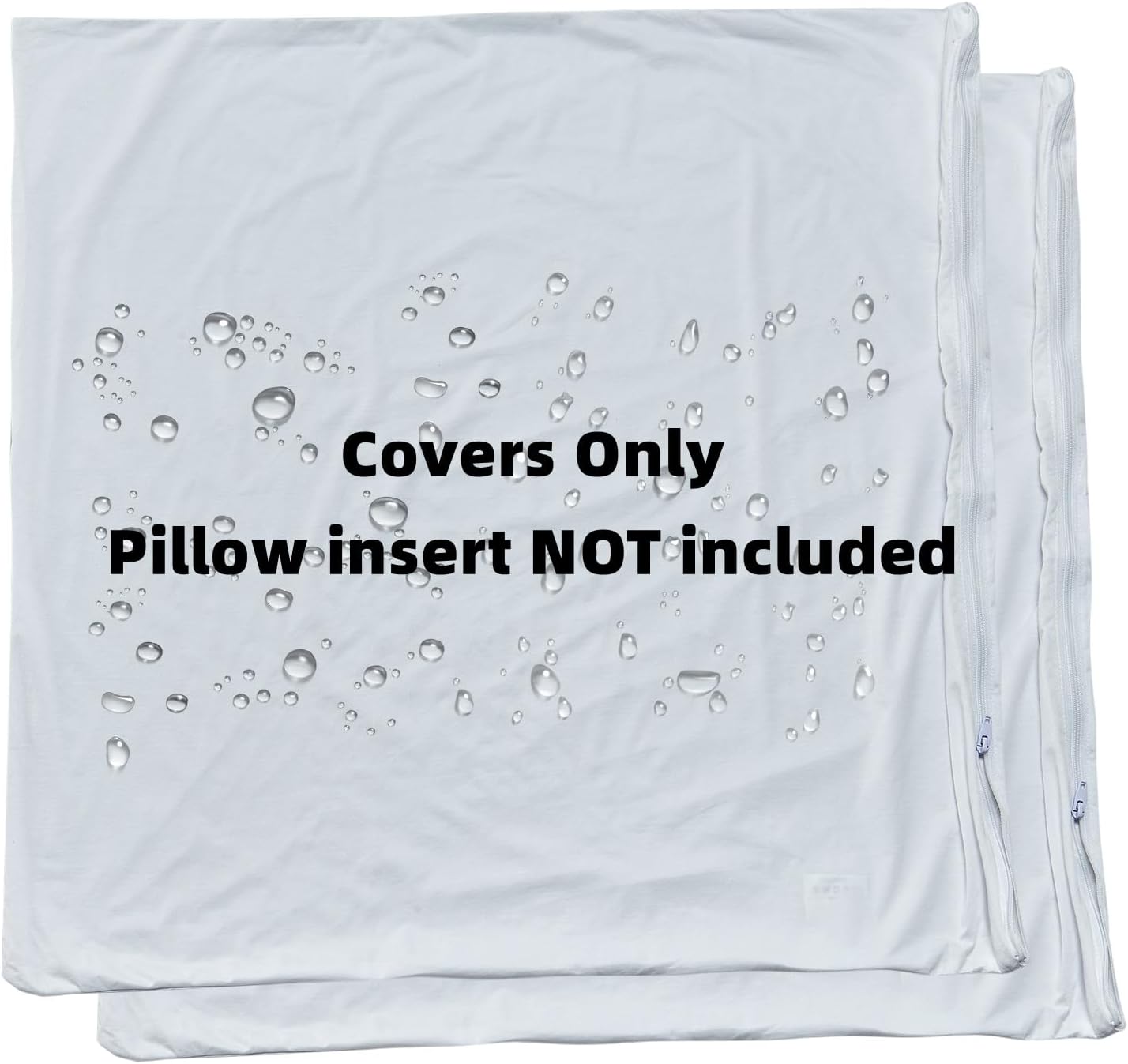 Kingnex Feather Proof Pillow Protectors 24x24 Pack of 2 Waterproof Soft Bamboo Viscose Jersey Square Pillow Covers for Throw Pillow 2 Pack…